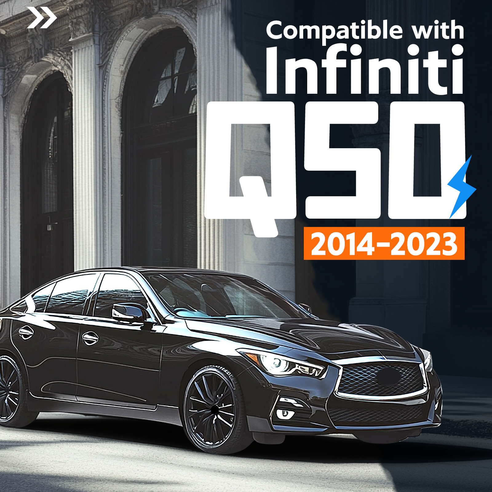 Pair Inner Fender Liners For 2014-2023 Infiniti Q50 Front Driver Passenger Side