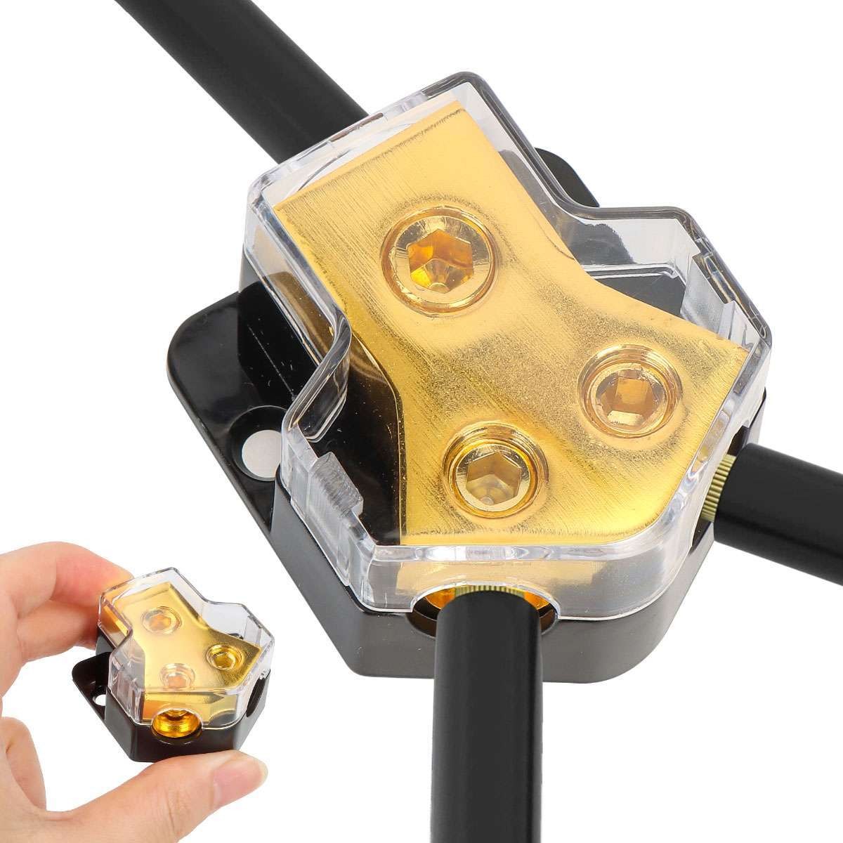 CarAudio Splitter Amp Power 0/2/4 Gauge In 4/6/8 Gauge Out Distribution Block