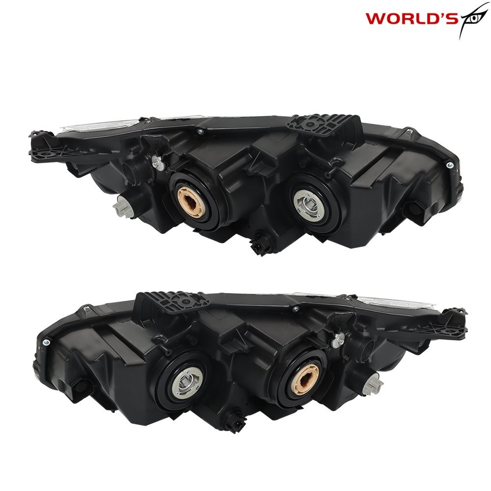 Pair For Honda Civic 2016-2020 Halogen W/LED DRL Headlights Assy Chrome Housing