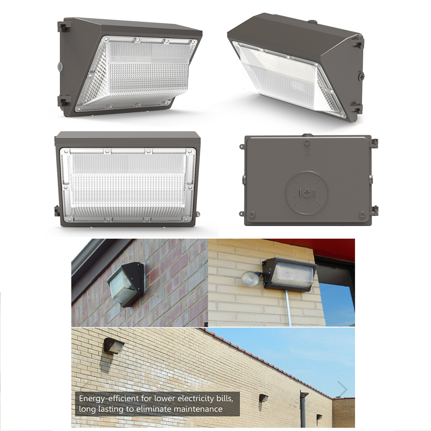 120W LED Wall Pack 5000K Security Commercial Industrial Wallpack Light Fixture