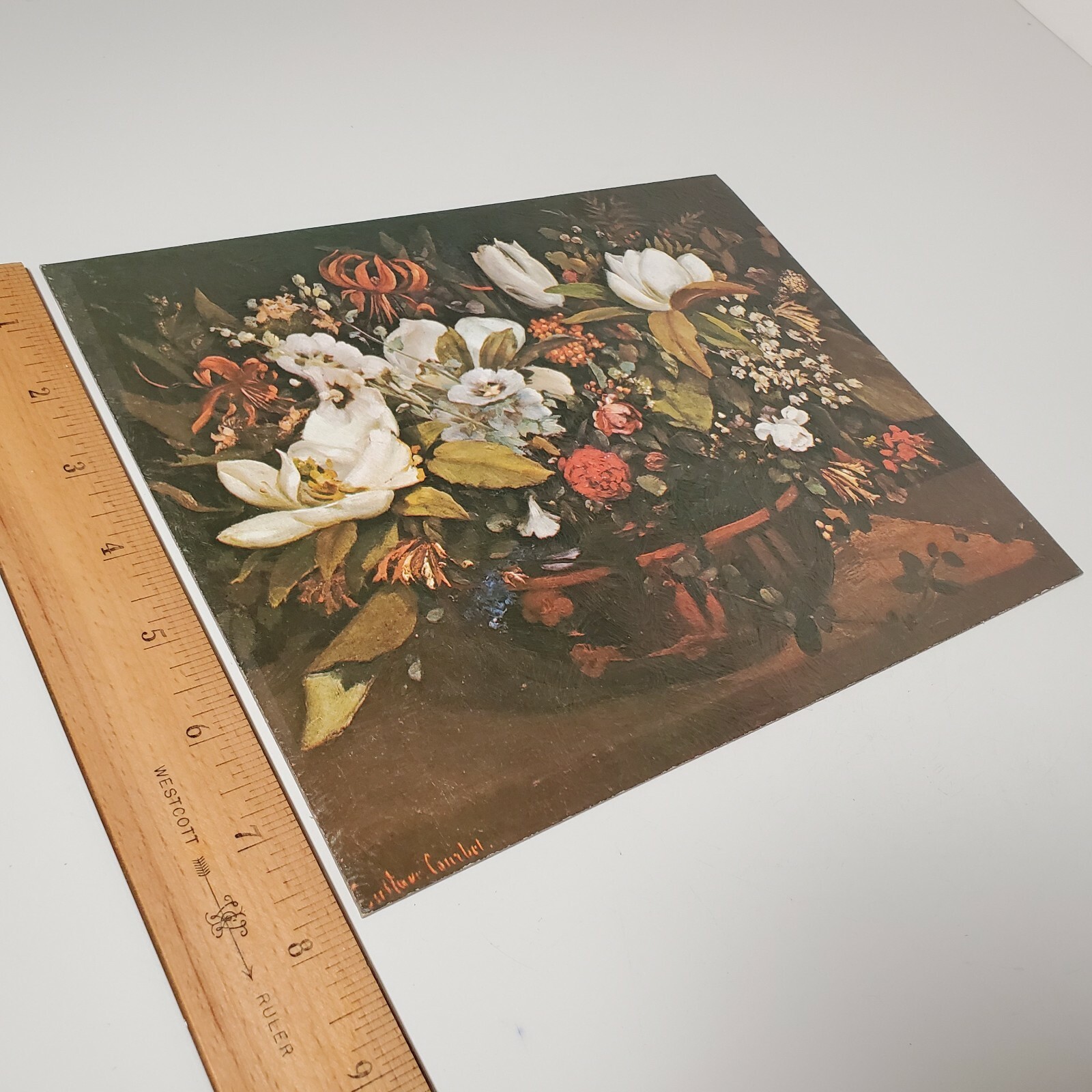 Vtg Conoco Gasoline Customer Appreciation 10"x8" Fine Art Print "Flower Basket"