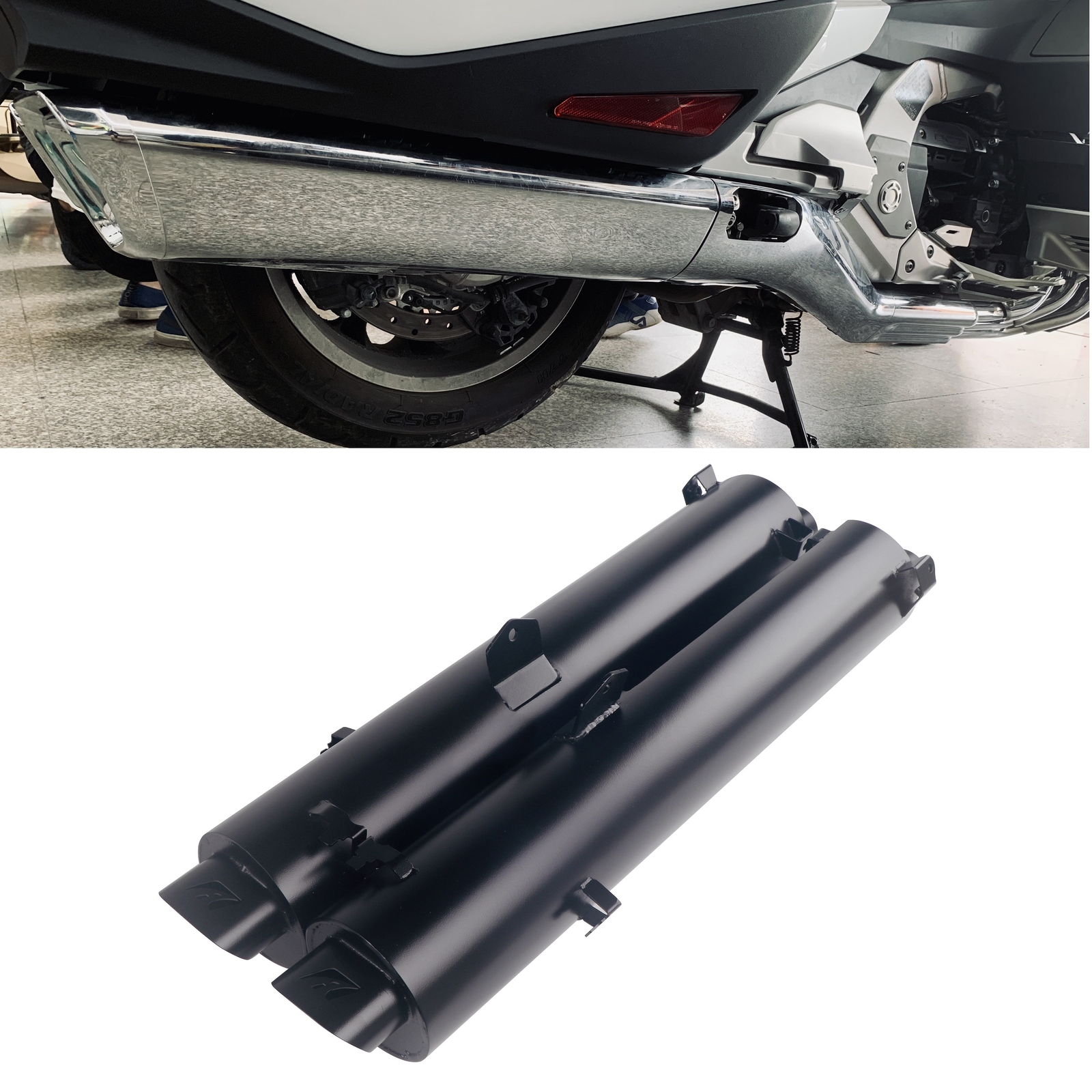 4.0'' Slip On Mufflers for H.o.n.d.a 2018-Up Goldwing GL1800 Exhaust, Upgrading