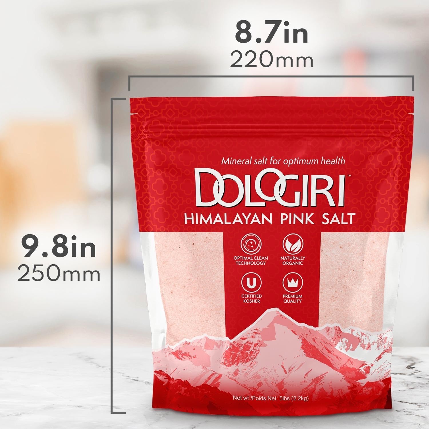 "Premium Hand-Mined Pink Himalayan Salt - 5LB, Pure & Mineral-Rich, Fine Grain"