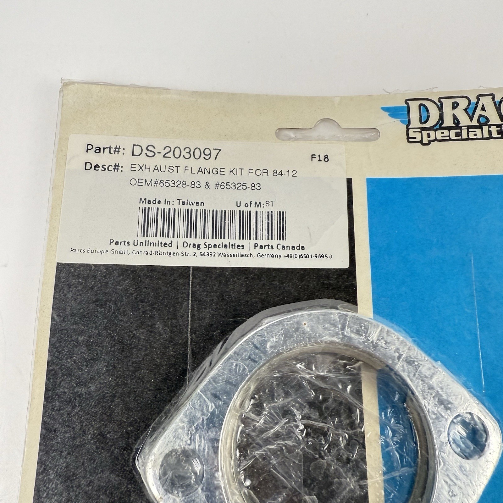 Harley Davidson Drag Specialties 84-12 Exhaust Flange Kit DS-203097