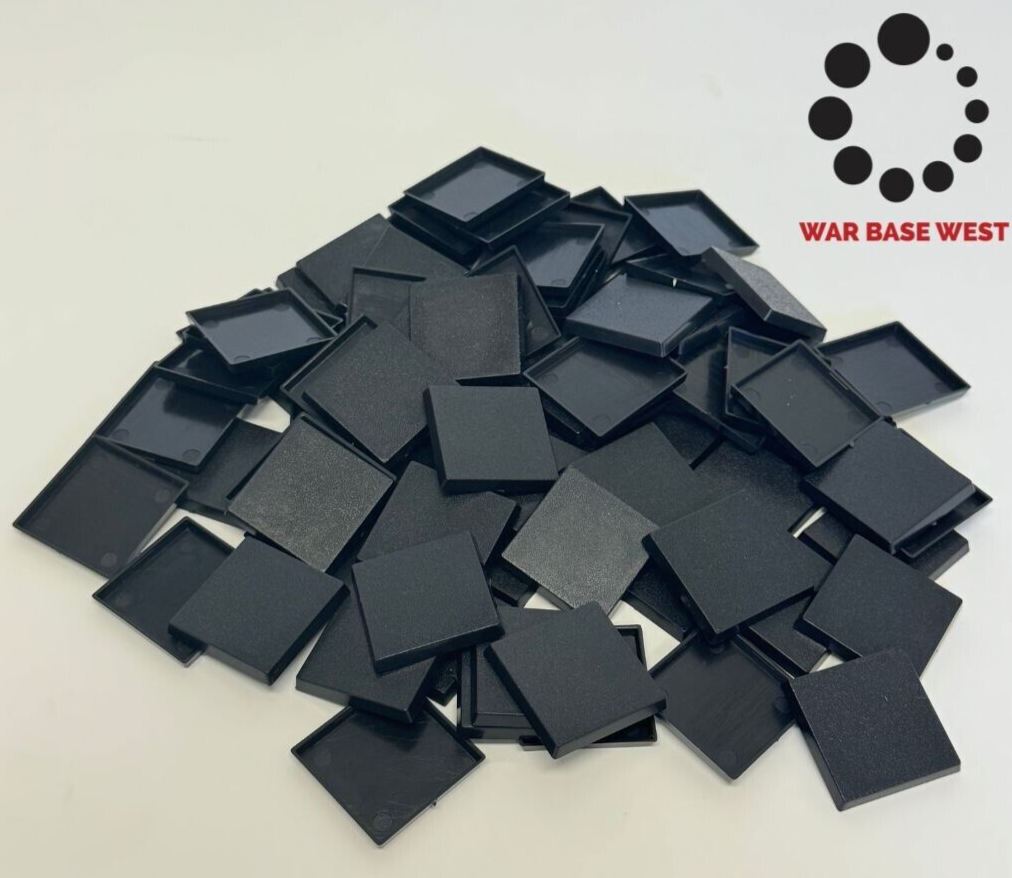 Lot Of 100 30mm Square Bases Used For Warhammer Fantasy The Old World Wargaming