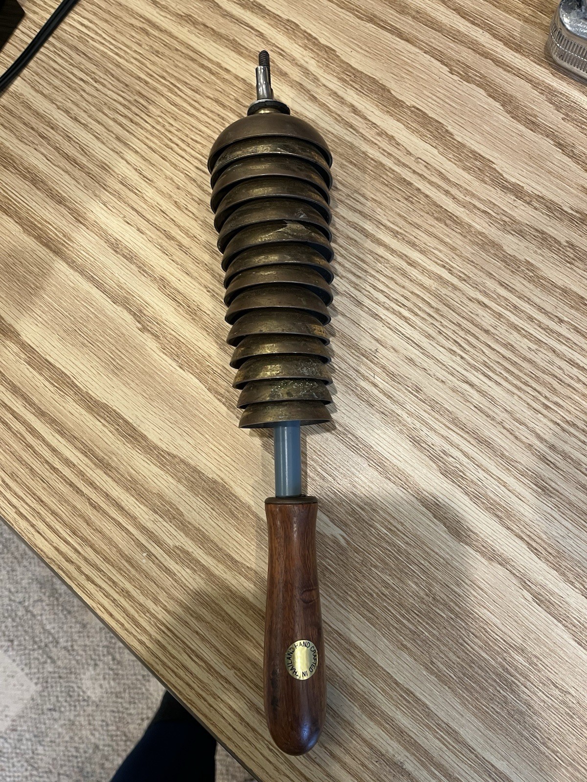 Latin Percussion Handheld Bell Tree – Vintage LP Bell Tree with Wood Handle Thai