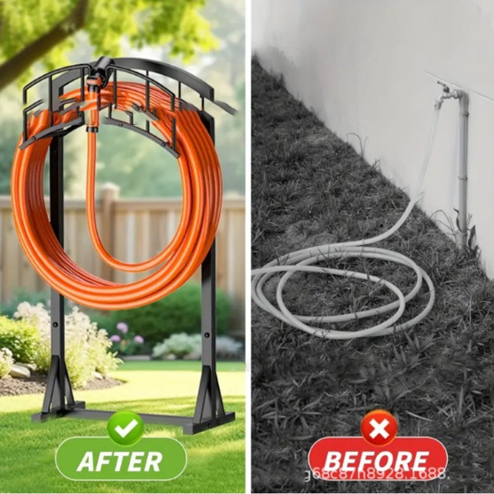 Garden Hose Holder - Upgraded Water Hose Holder Holds 151-feet Hose, Heavy Duty