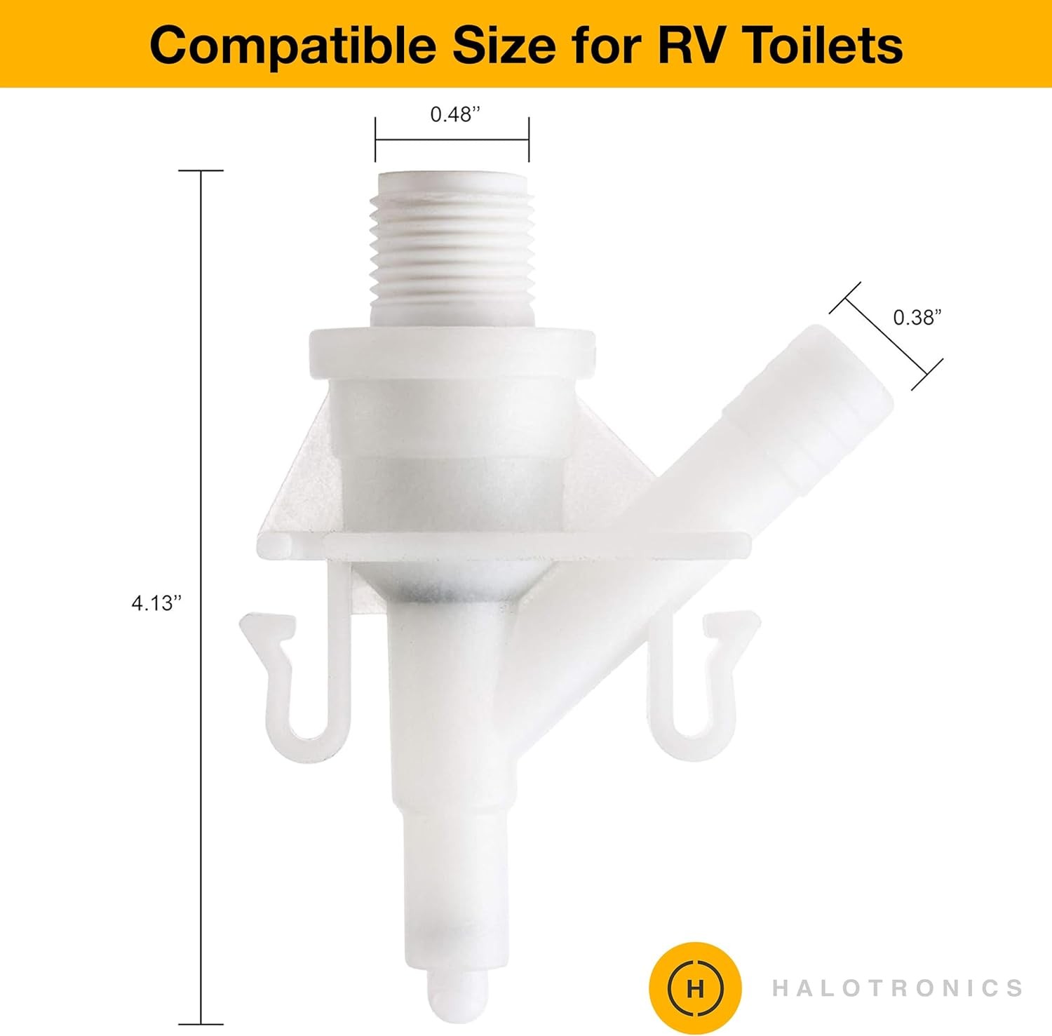 Upgraded RV Water Valve Replacement Kit for Pedal-Flush Toilets, Compatible...