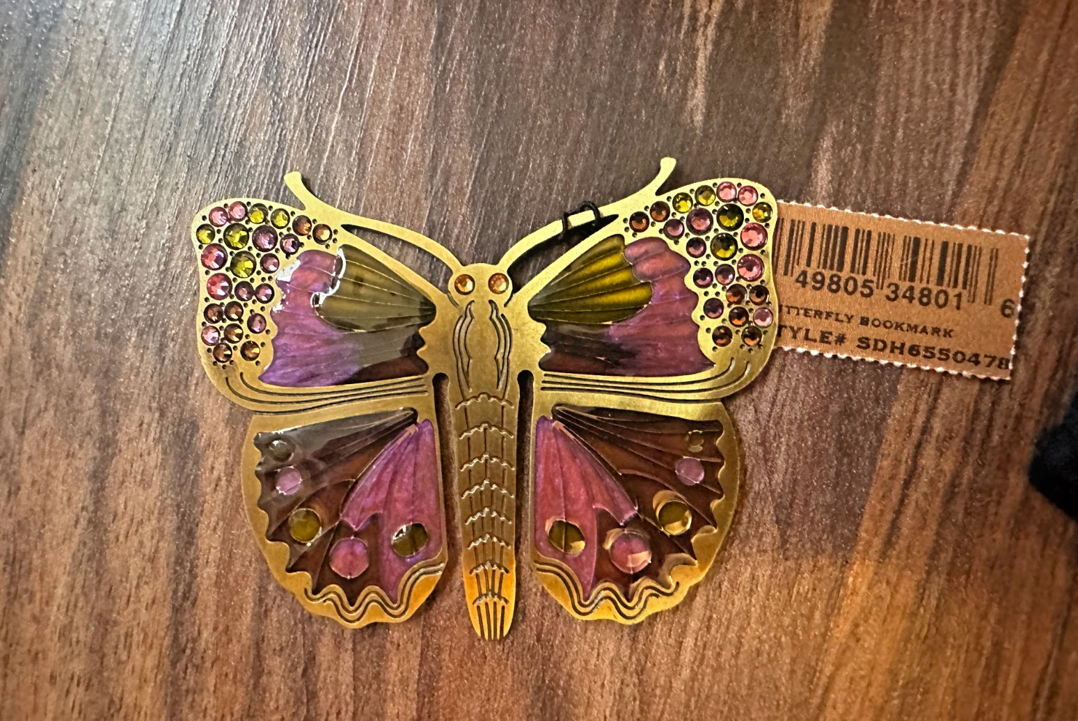 Jay Strongwater Butterfly Bookmark with Swarovski Crystals
