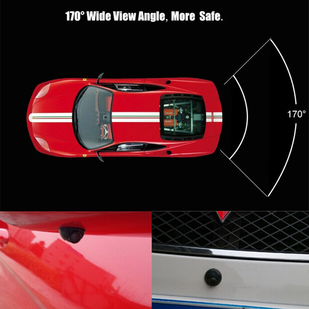 Car Front/Side/Rear View Backup Reversing Camera Waterproof Nightvision 170° 12V