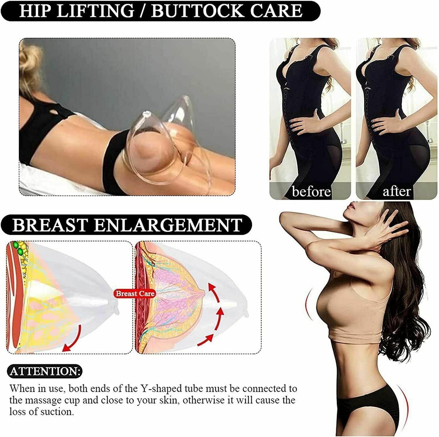 BBL Vacuum Therapy Breast Enlargement Butt Lift Body Shape Massage Beauty Machin