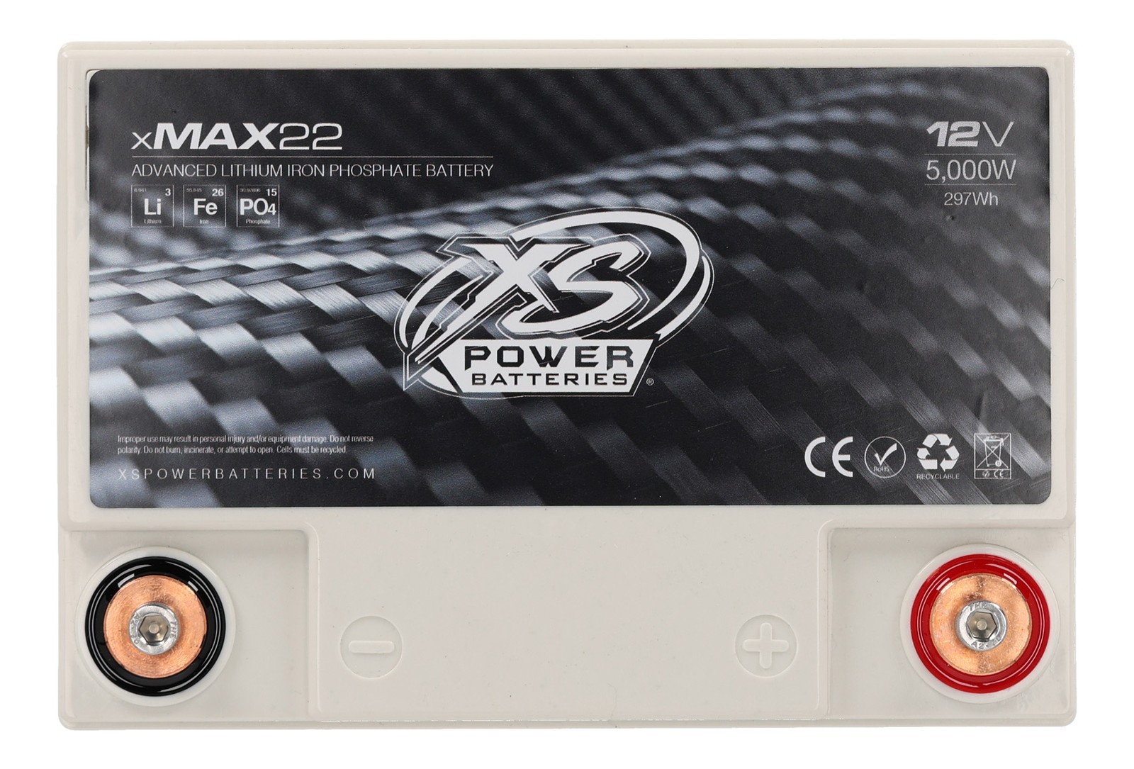 XS Power XMAX 22 5000w 12v Lithium Car Stereo Battery, 975R Housing. 66AH PB EQ