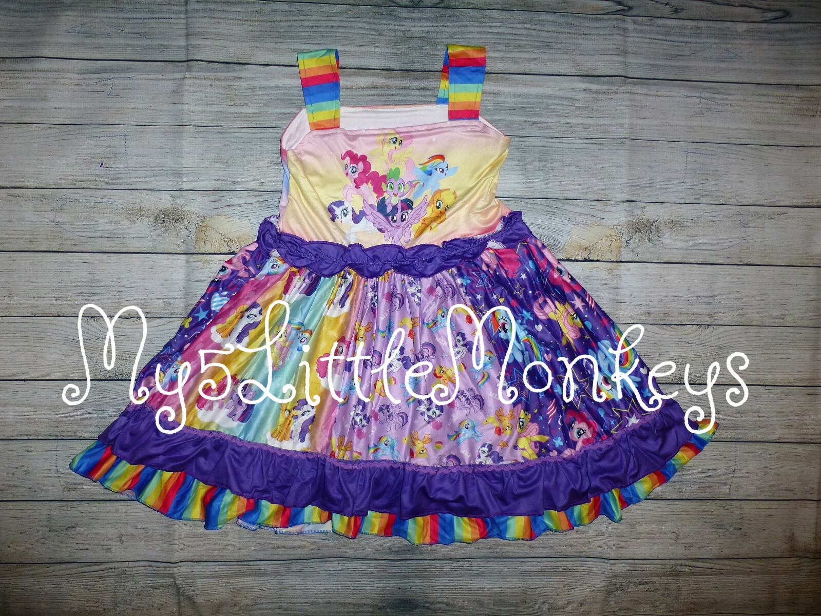 NEW Boutique My Little Pony Girls Sleeveless Ruffle Dress