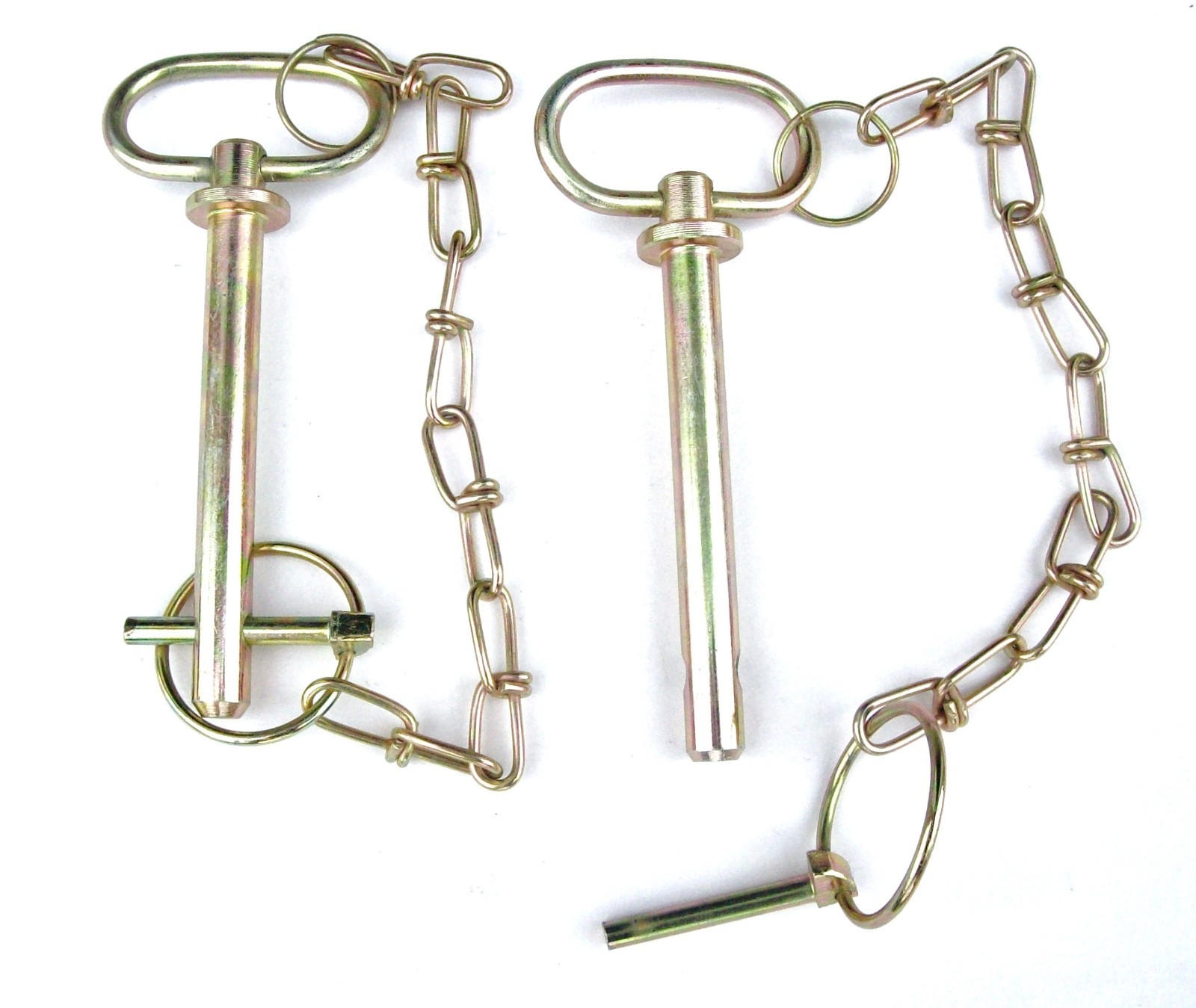 2 GOLIATH INDUSTRIAL 1/2" TRACTOR PINS SAFETY CHAIN WAGON TRAILER HITCH HP12WC