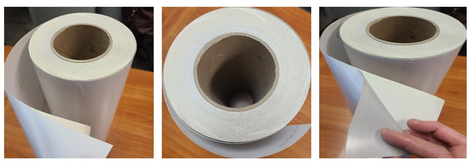 3.4mil Gloss & Matte White Vinyl Decal Sticker Gray-Back Permanent Adhesive