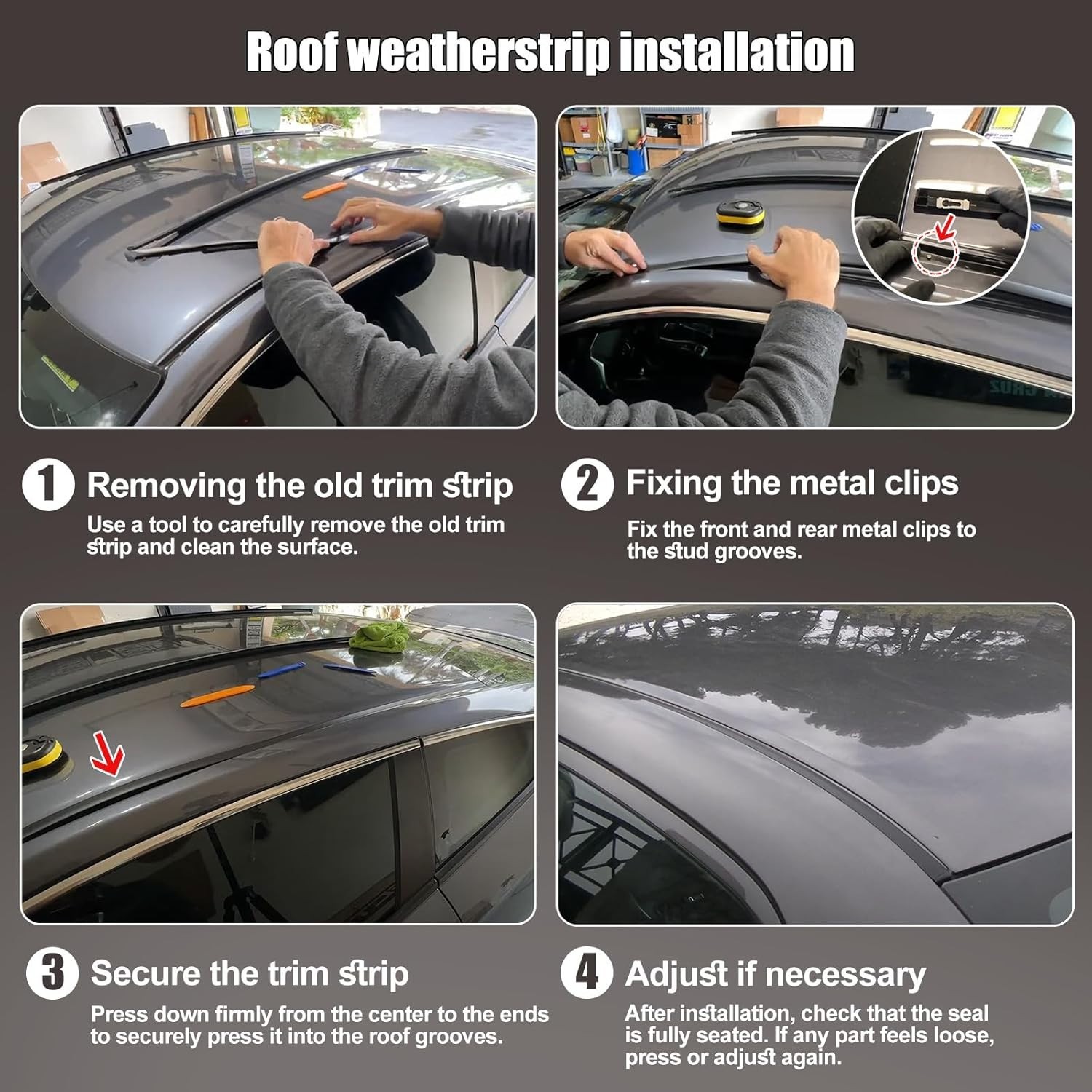 2Pzs Moldura Techo Canaleta Lluvia Izq Der Honda Civic Sedan 2012-2015