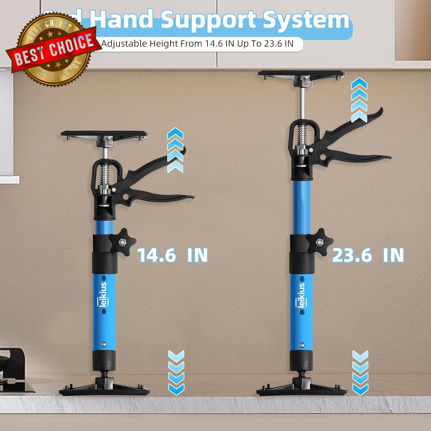2PK Steel Cabinet Jacks for Installing Cabinets,14.6-23.6Inches, Adjustable 3Rd