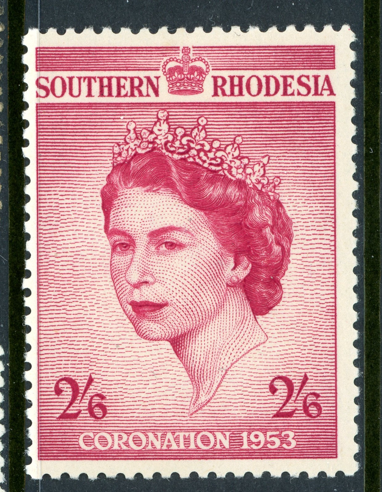 Rhodesia 1953 British QEII 2'6p Coronation SG #77 Mint S864