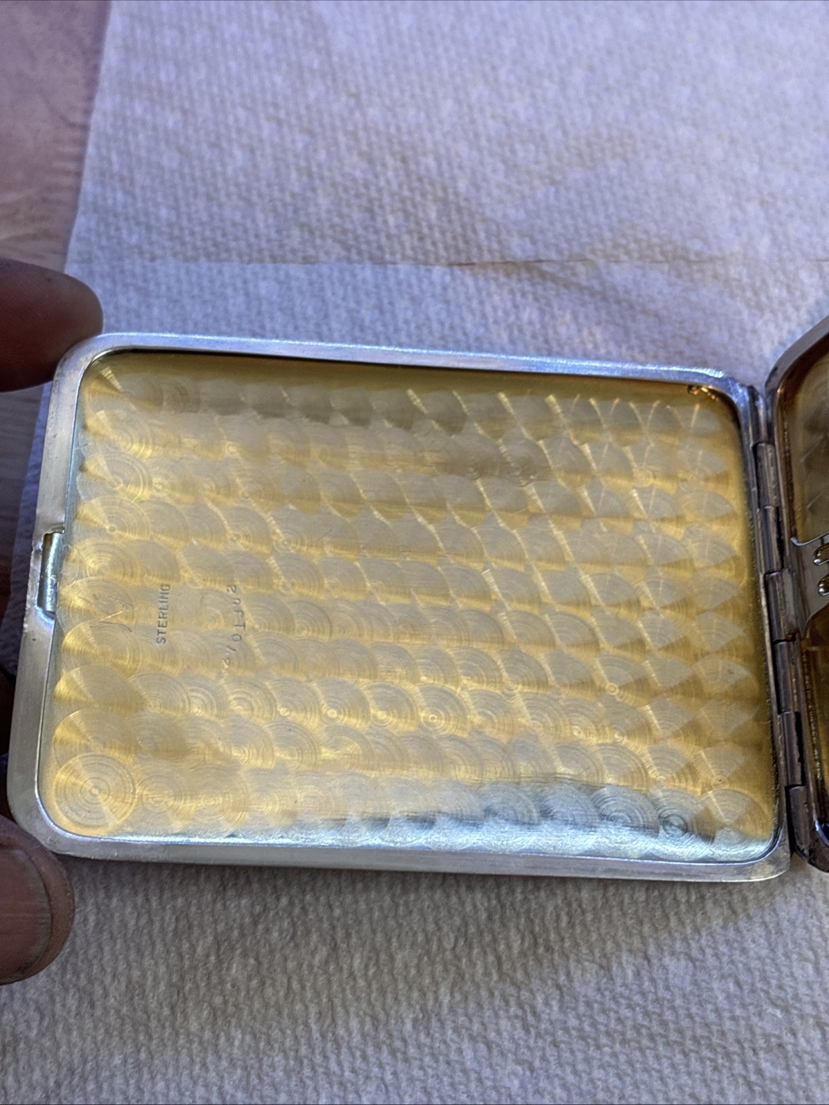 Vintage Elgin Cigarette Case Sterling Silver Not Engraved Springs Are Good USA.