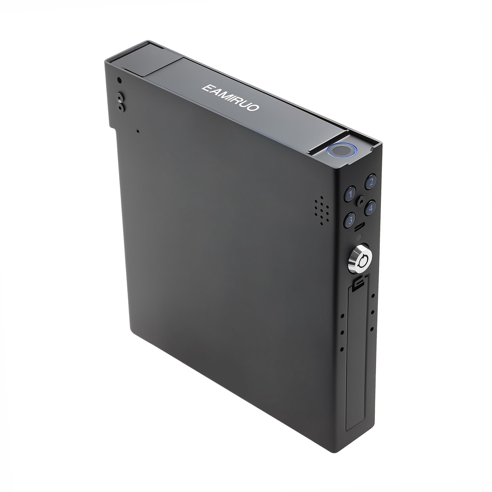 EAMIRUO Car Gun Safe - Quick Access Vehicle Handgun Safe with Fingerprint & K...