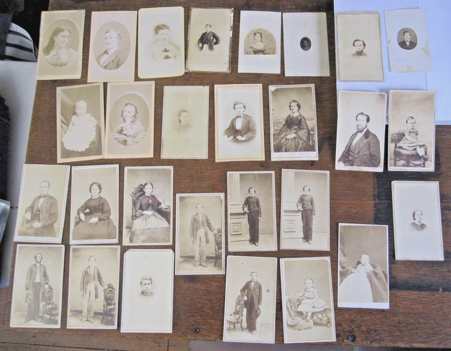 1870's & Later - 25+ CDV's  Misc. Lot of New York Photographers & 1 Tintype