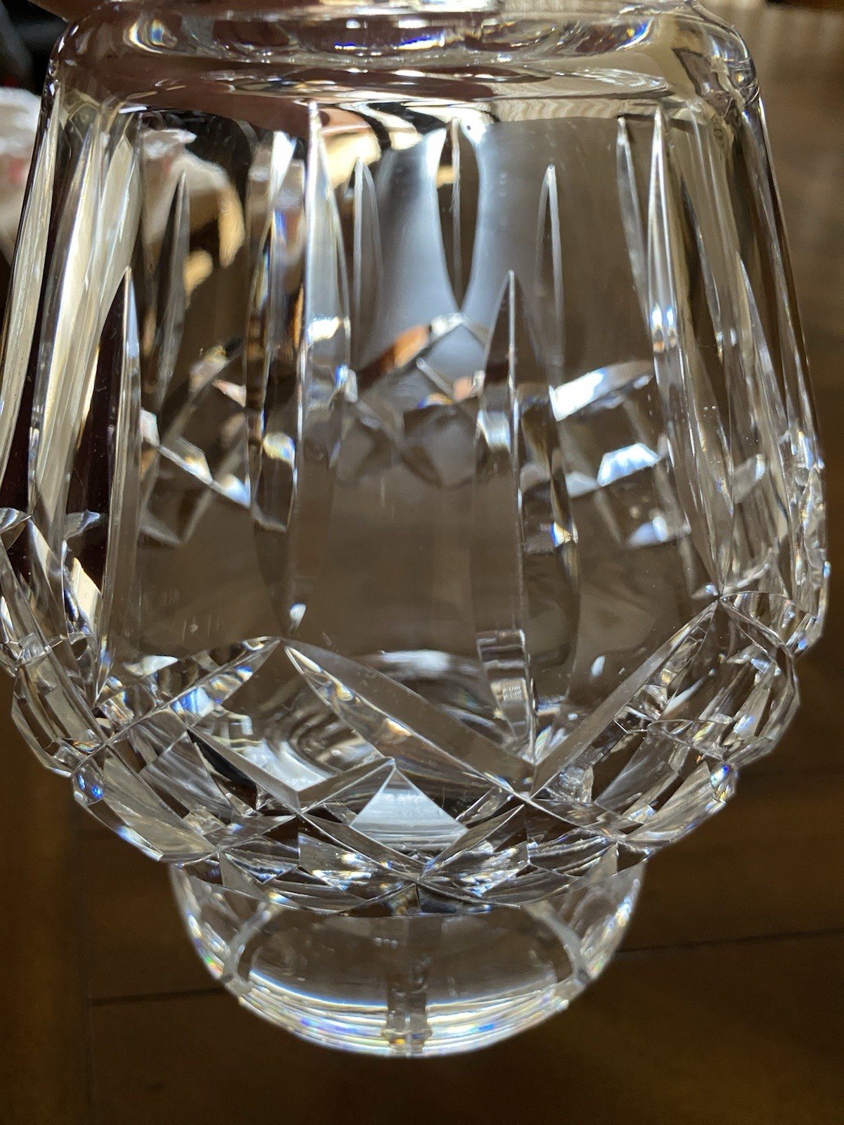 Set Of 2 Waterford Lismore 12" Crystal Liquor Brandy Decanters W/Stoppers Signed