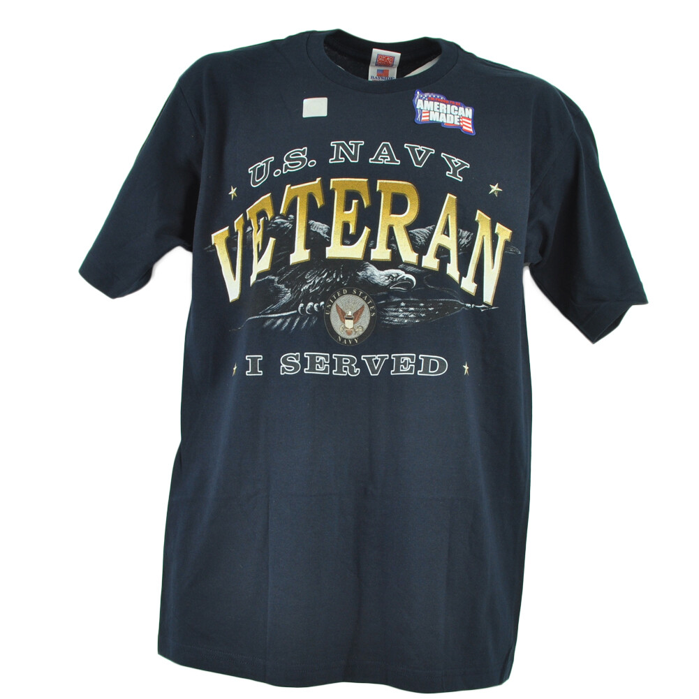 United States U.S. Navy Proud Veteran I Served Military Adults Tshirt Tee