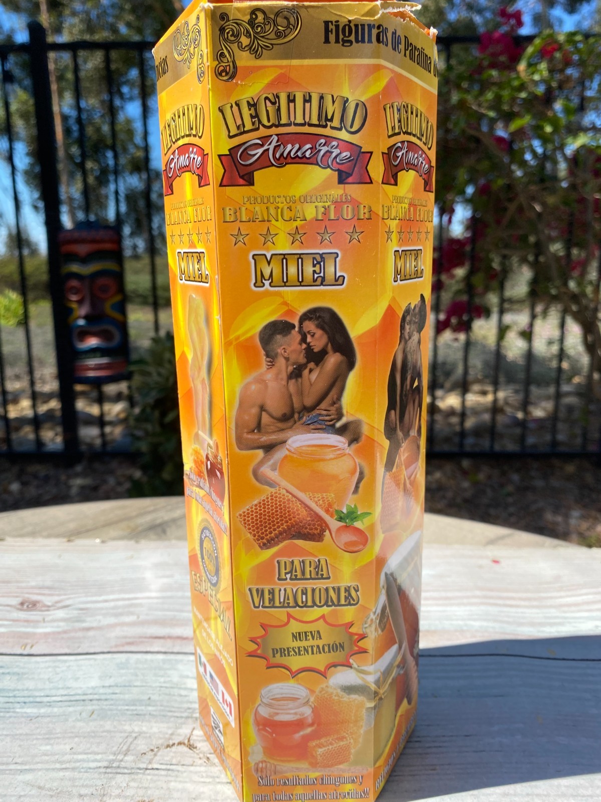 Vela Para Amarre, Religion, Brujeria, Fe y Devocion, Bendesidad 10" Miel Candle