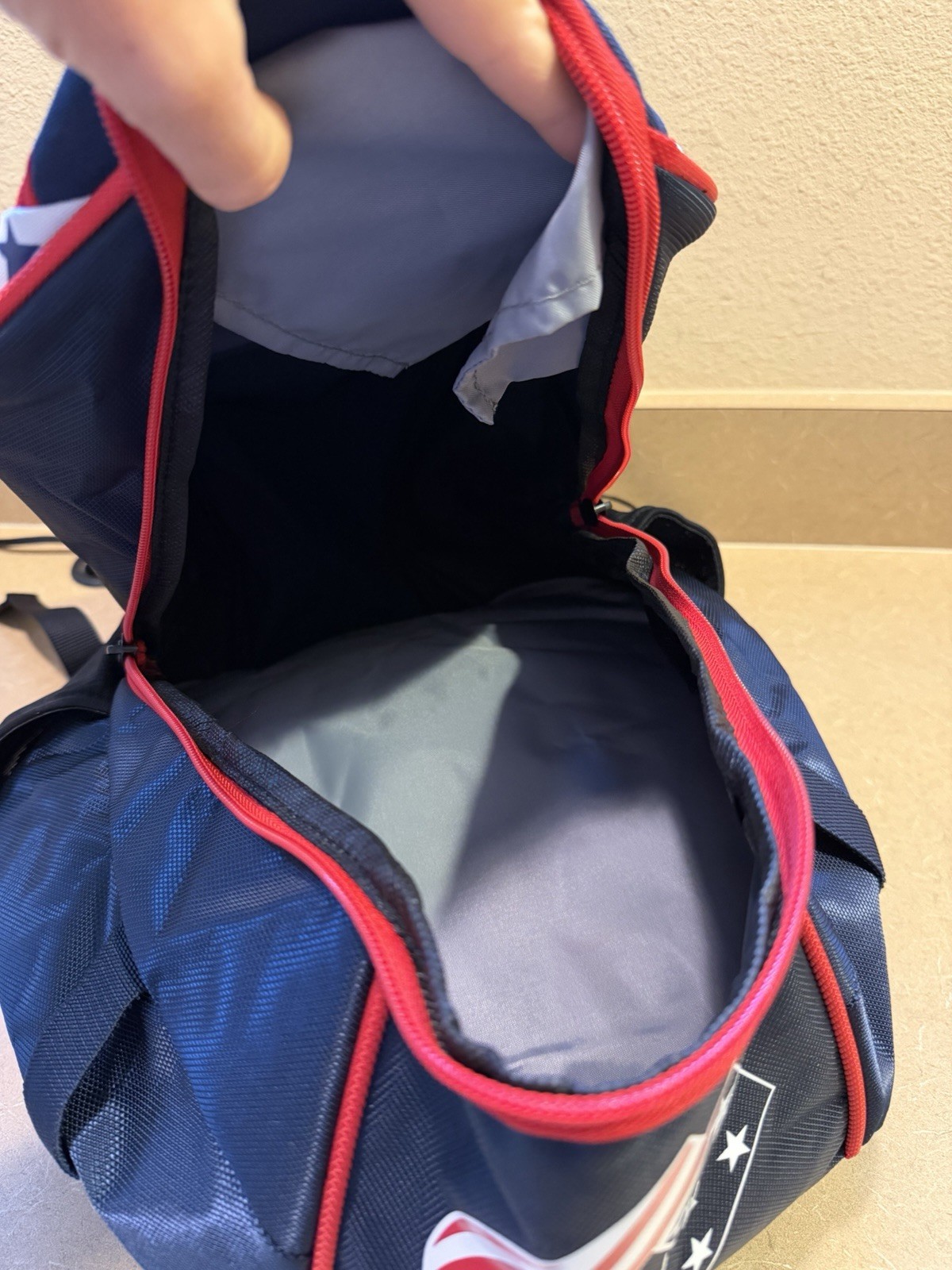 DeMarini Voodoo Junior Baseball Backpack USA Stars Red White Blue NEW NWT