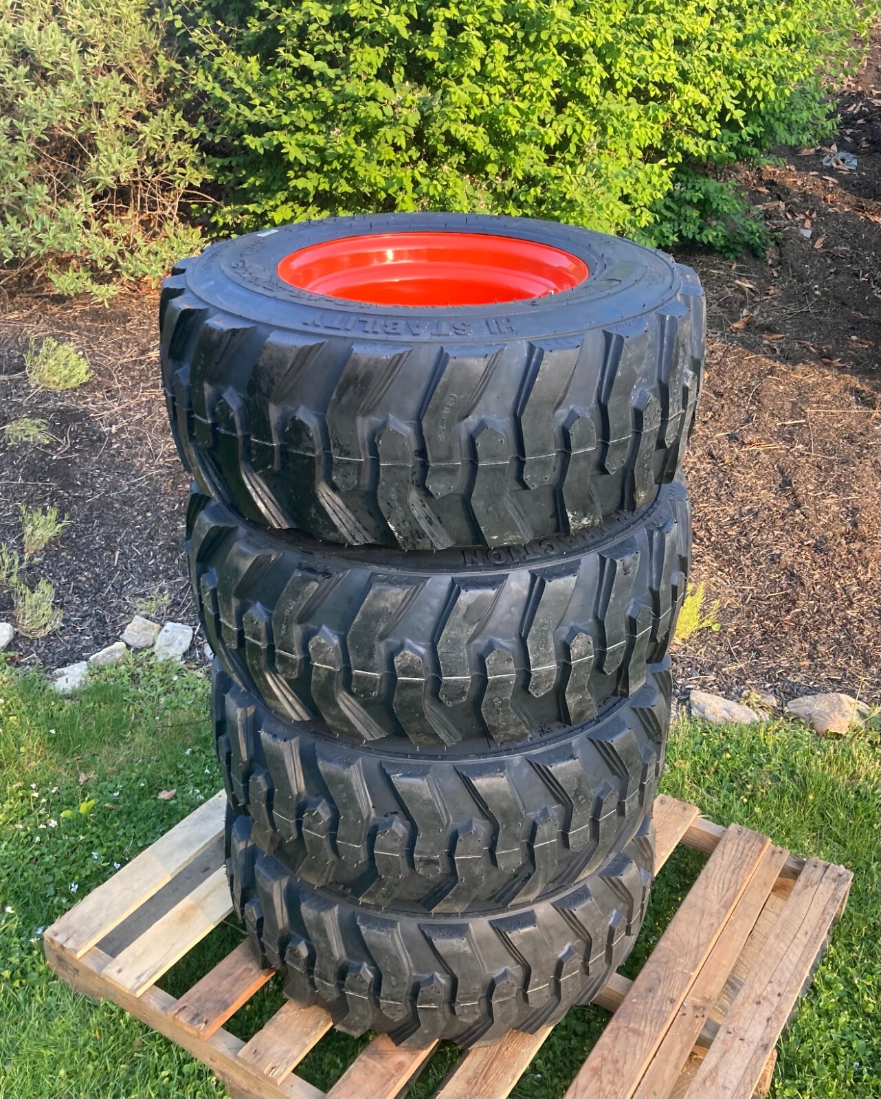 4-12-16.5 Skid Steer Tires/Wheels for Bobcat S220, S250, S300, S630, S650 & more