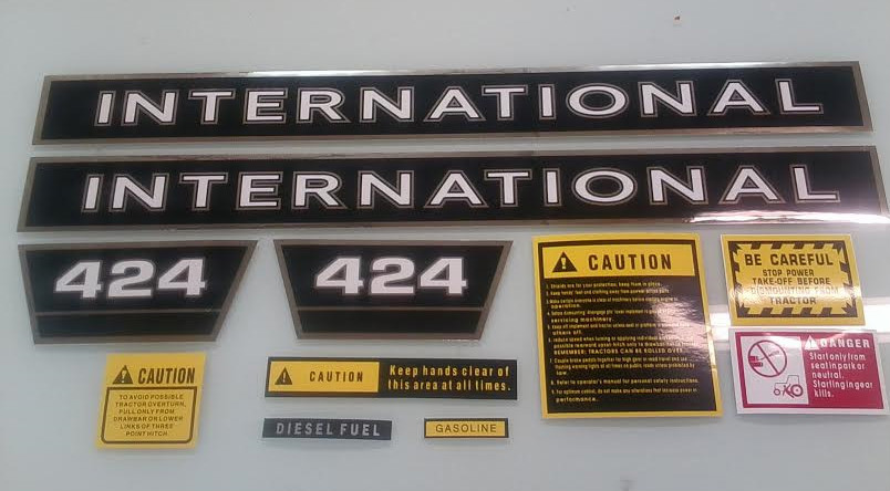 International 424 Hood decals and more