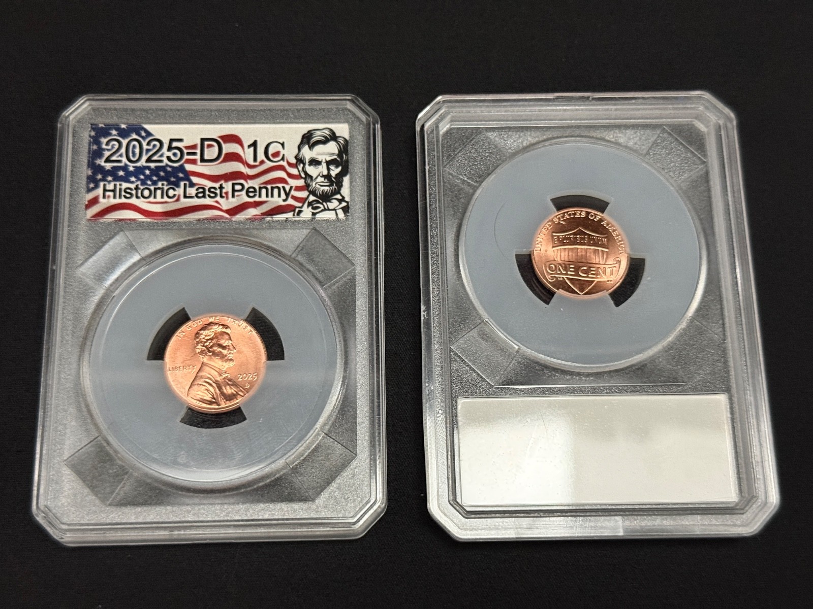 Historic Last Penny 2025 P&D Set • Encased In Premium Professional Coin Displays