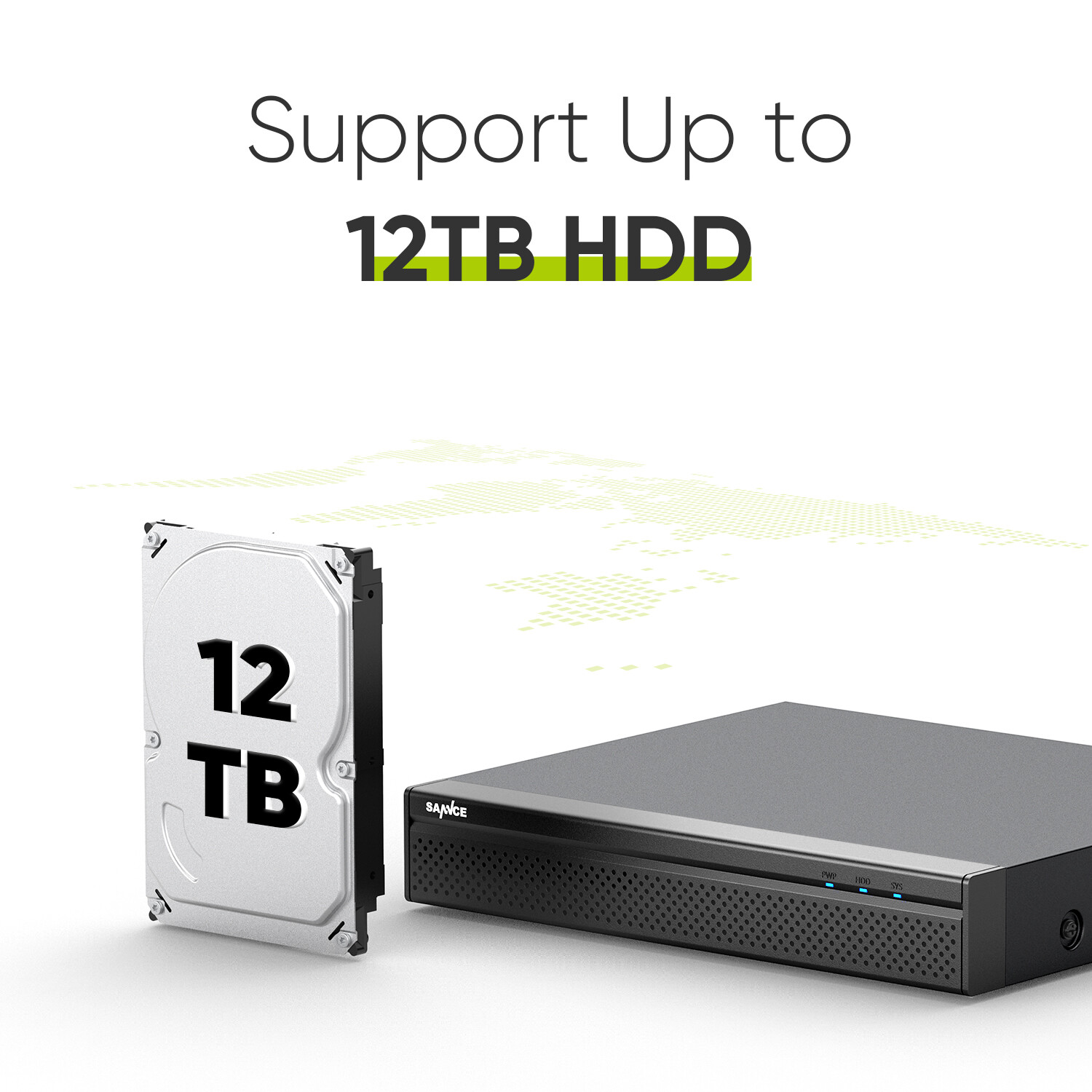 SANNCE 8CH 8MP NVR 4K HD POE IP Home Video Recorder for Security Camera System