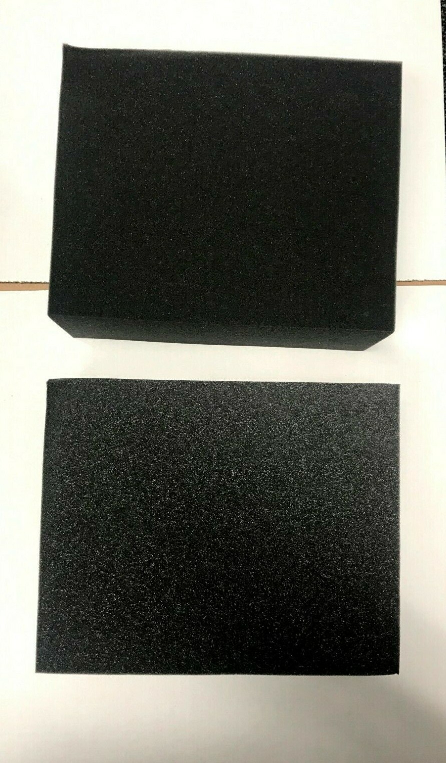 2 Firm High Density Charcoal Foam Blocks for Packing Shipping 12" x 9.5" x 4.5"