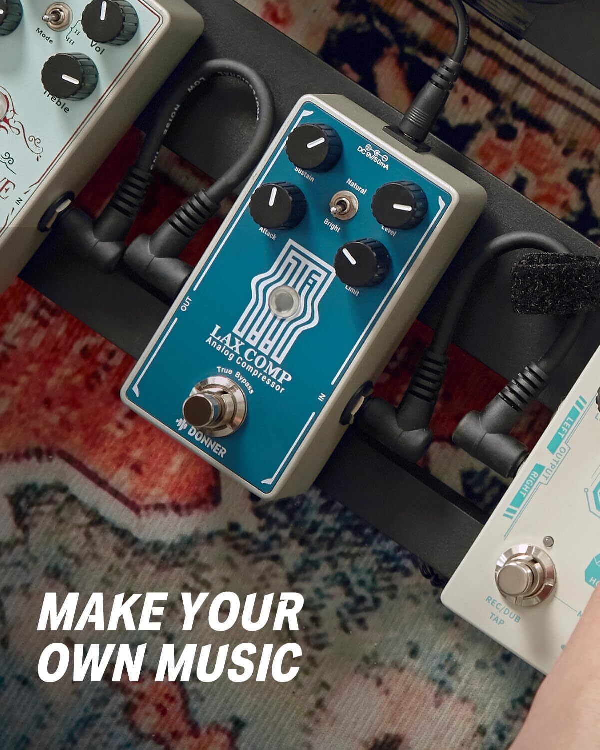 🎸Donner 6Pcs 6 in Guitar Effects Pedal Patches Cable 1/4" Noiseless Lead 6.35mm