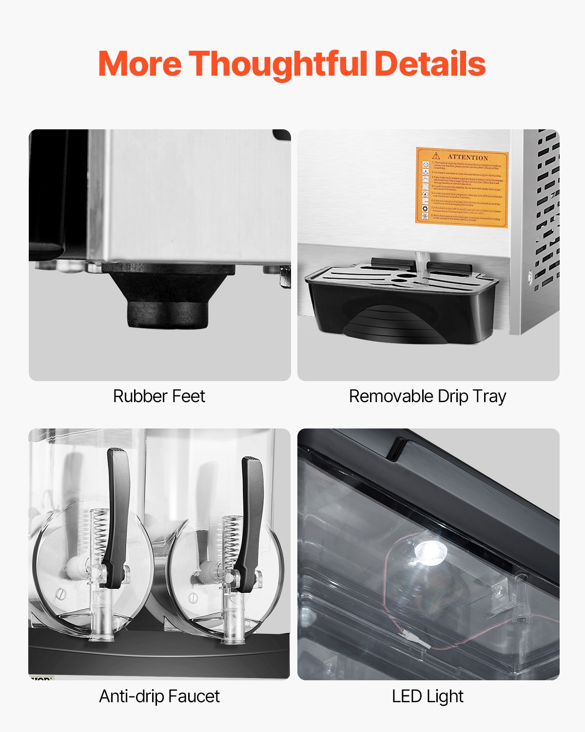 VEVOR Tank Commercial Slushy Machine Margarita Smoothie Frozen Drink Maker