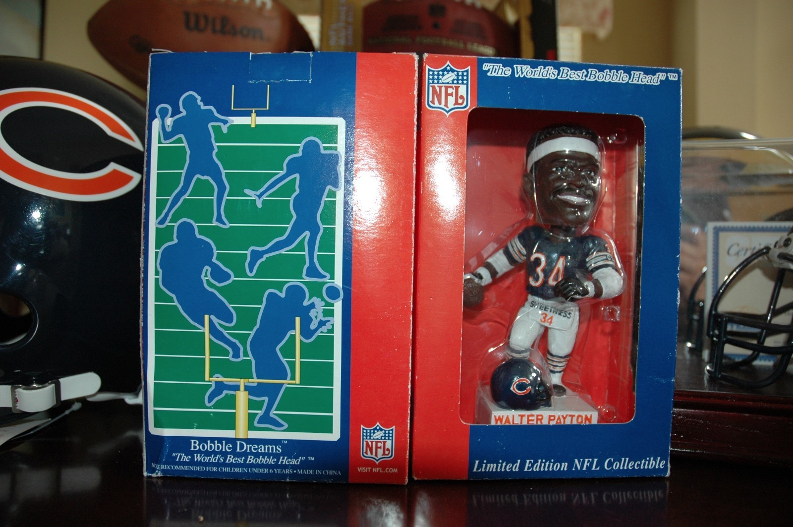 Numbered Chicago Bears Walter Payton Running Bobblehead Limited Edition