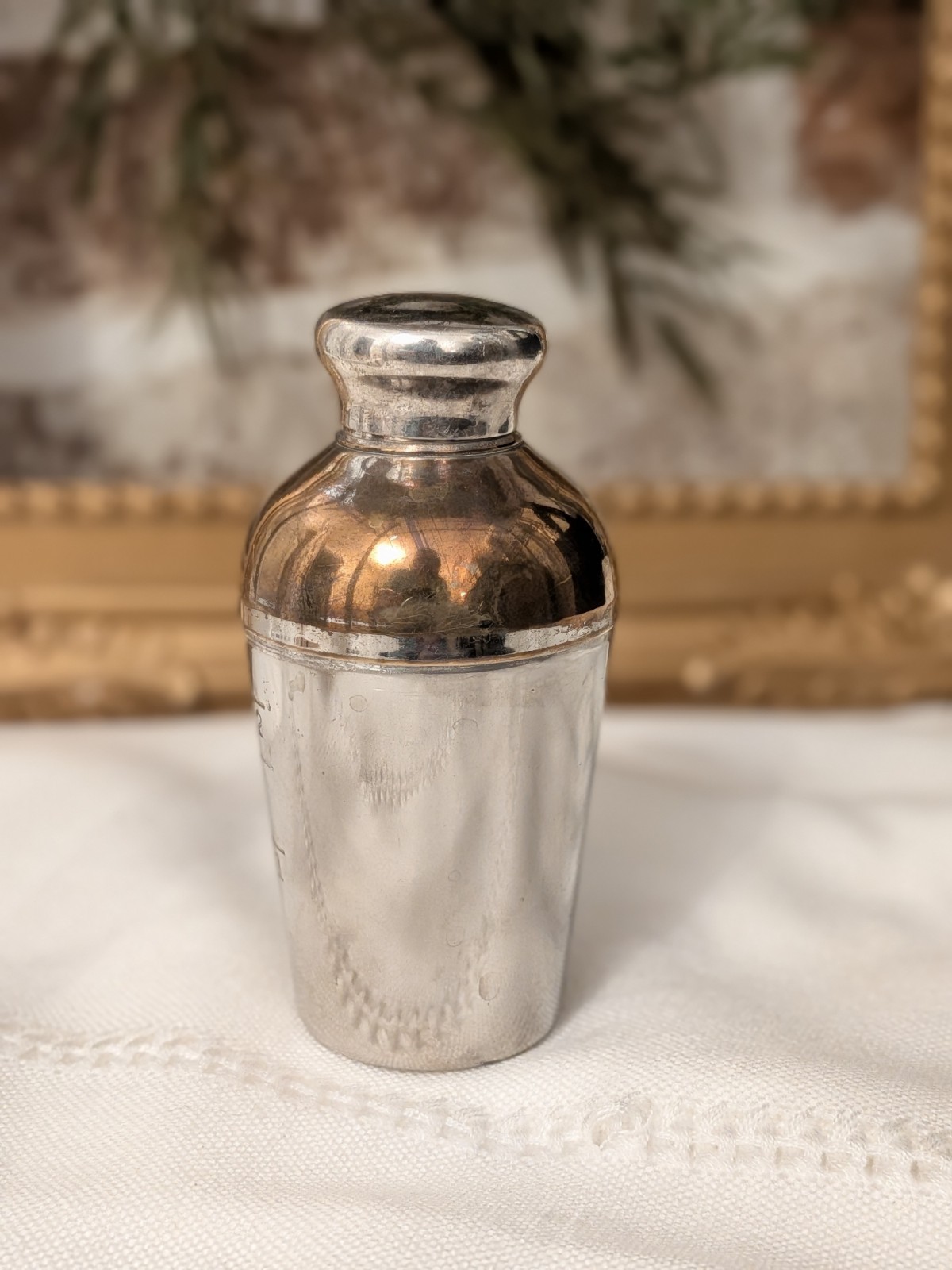 Collectible Napier Silverplate Two Tone Personal 3 Oz Cocktail Shaker circa 1930