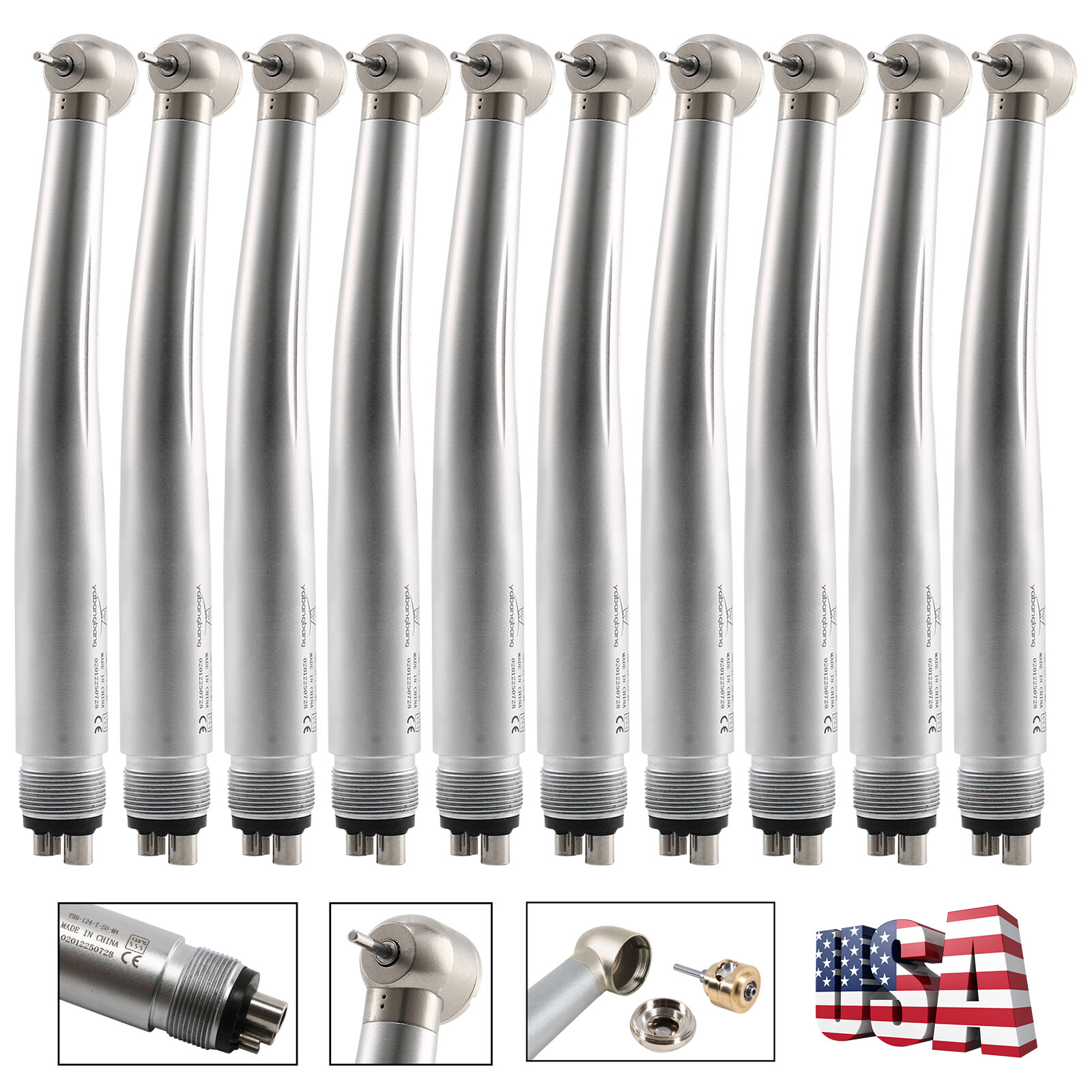 10* NSK PANA MAX Style Dental High Speed Air Turbine Handpiece Push Button 4Hole