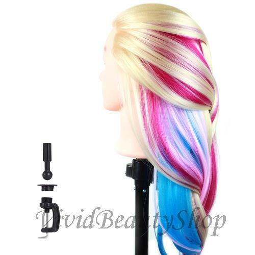 Cosmetology Mannequin Synthetic Hair Hairdresser Training Manikin Doll Wig Head