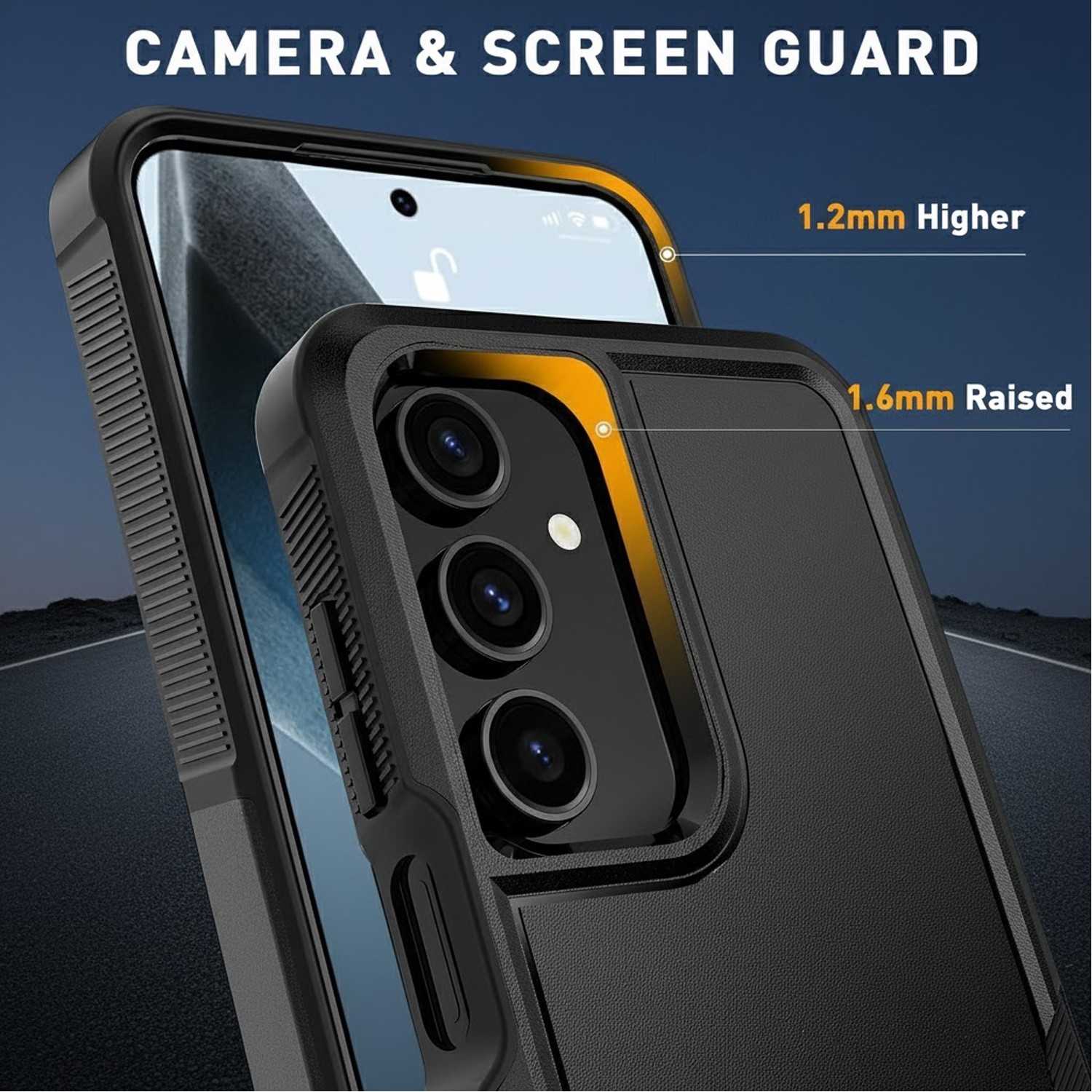 For Samsung Galaxy A16 5G Case Shockproof Tough Phone Cover + Tempered Glass