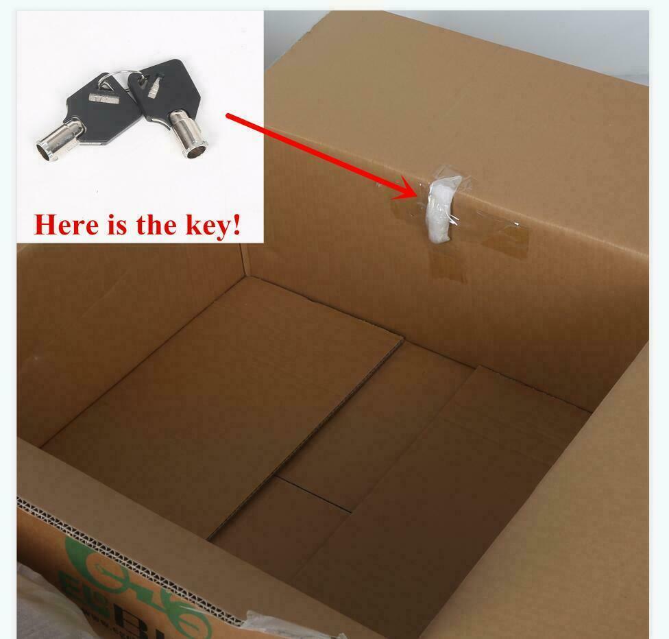 Black Motorcycle Trunk Tail Box Luggage Touring Pack Universal w/ Tail Light DMY