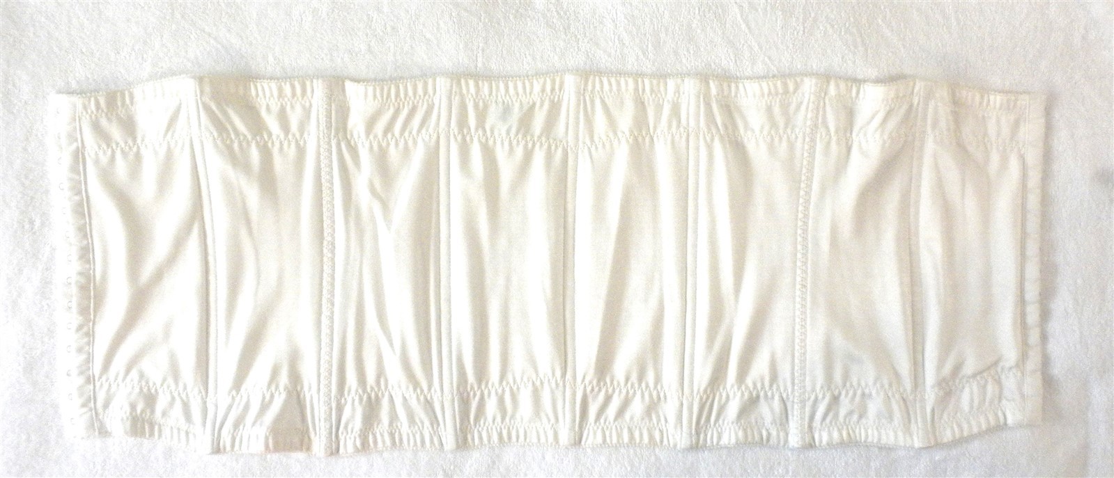VINTAGE FLEXEES # 6868 WAIST CINCHER NIPPER LONGLINE CORSET BONED 2X WHITE NYLON