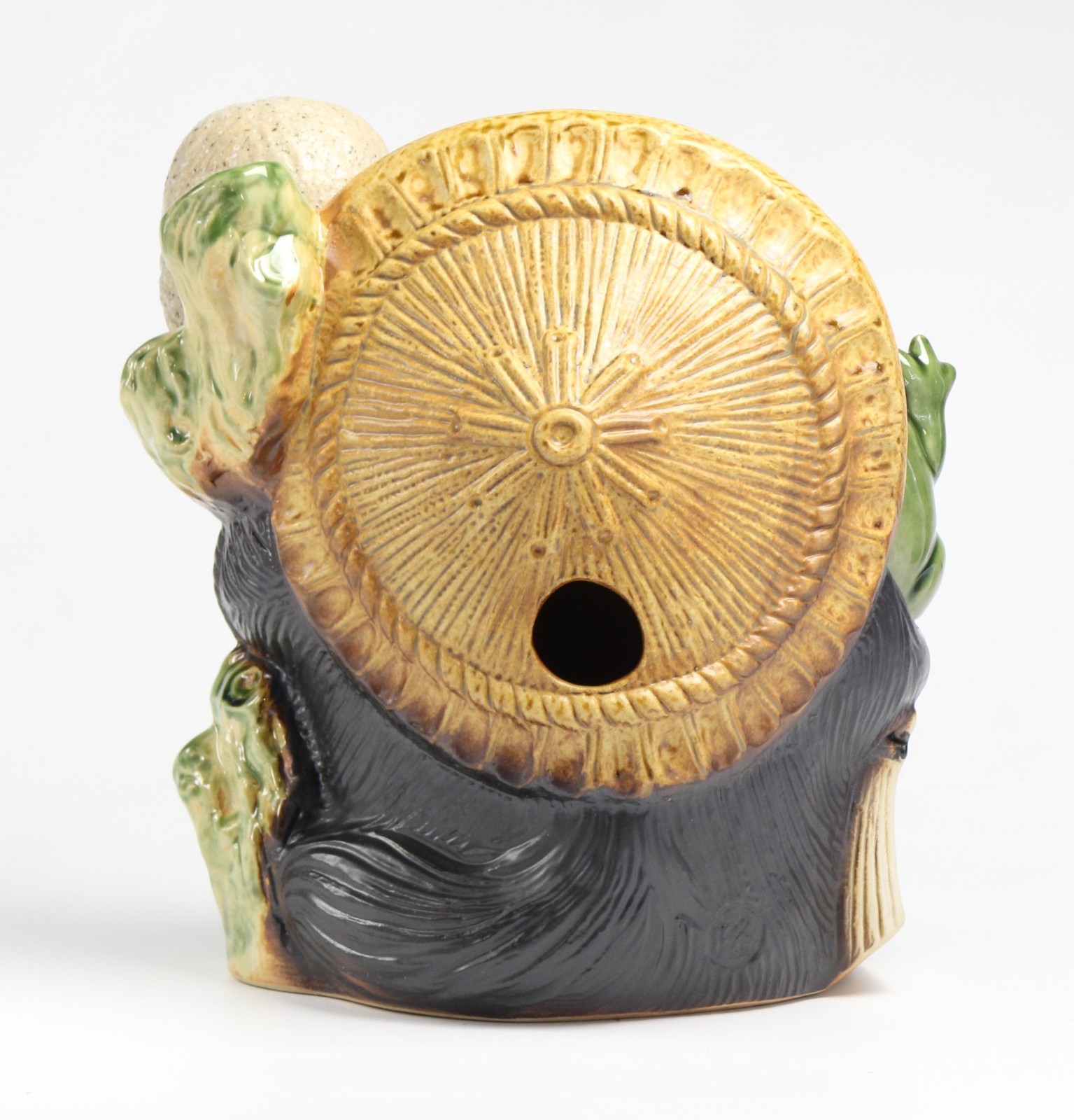 Shigaraki Ware Tanuki No. 8.5 Ceramic Figurine 10.2in Japan