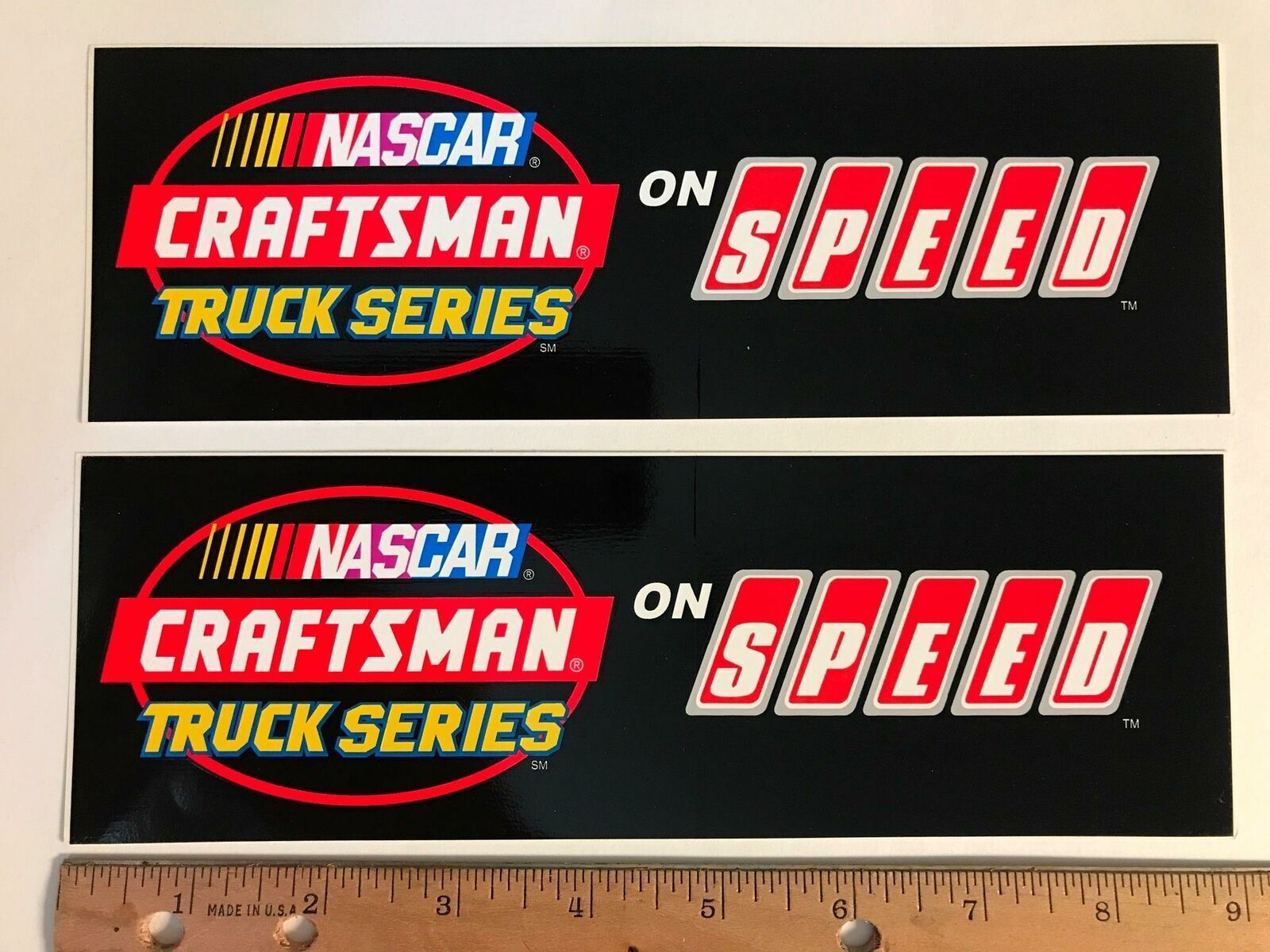 Pair NASCAR Craftsman Truck Series racing on SPEED tv Decal Sticker Lot NOS rare