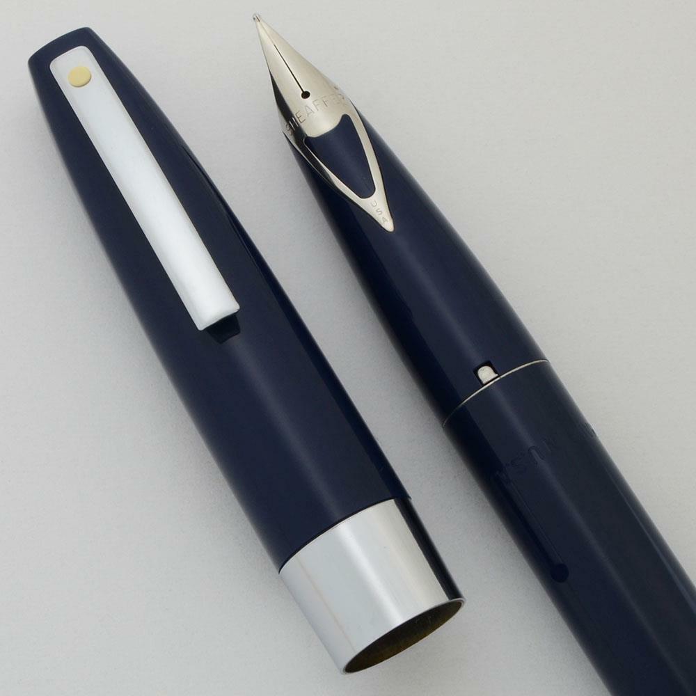 Sheaffer 330 Fountain Pen - Blue, Medium V-Inlay Nib (New Old Stock Boxed)