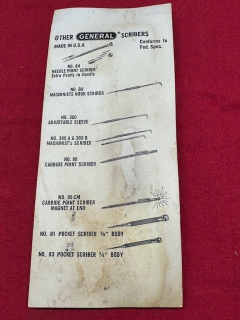 General Tools No. 84 Needle Point Scriber - Surface Rust