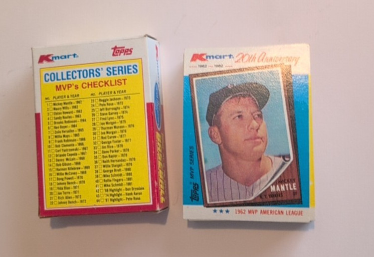 1982 KMART TOPPS 20TH ANNIVERSARY COMPLETE BASEBALL CARD SET (44) w/ BOX