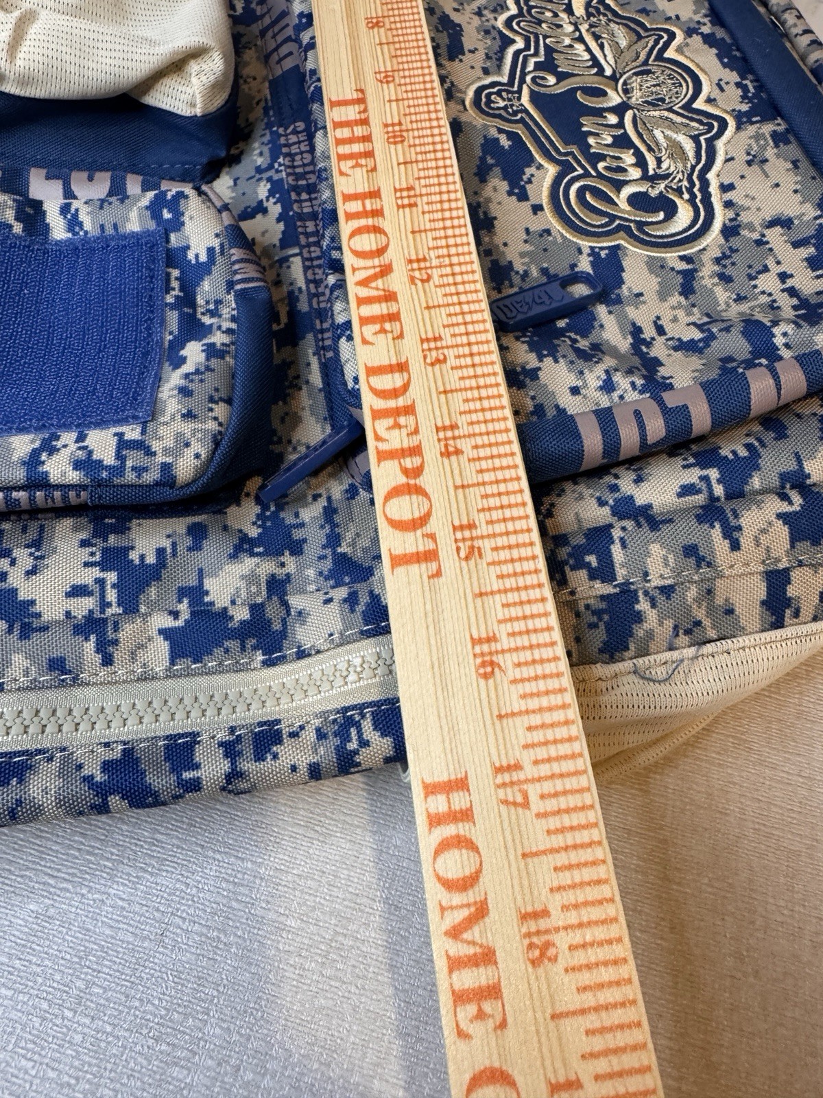 Drew Estate Barn Smoker Backpack Laptop Carry Bag Blue Camo Large