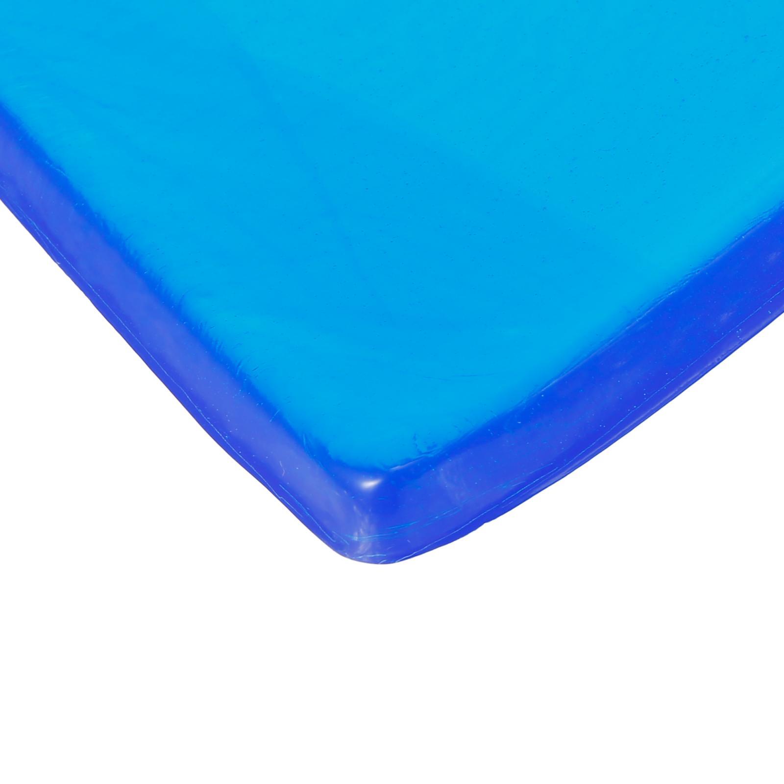 48x35x1cm Motorcycle Seat Gel Pad Shock Absorption Mat Comfortable Cushion Blue